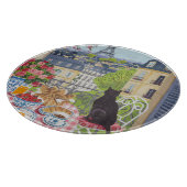 Paris Balcony Breakfast Cat Eiffel Tower  Snijplank (Hoek)