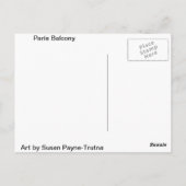 Paris Balcony Briefkaart (Achterkant)