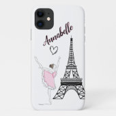Paris Ballerina en Eiffel Tower Girls Ballet Case-Mate iPhone Case (Achterkant)
