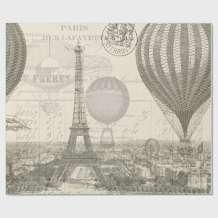 Paris Balloon Voyage Cadeaupapier