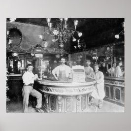 Paris Bar, 1895. Antieke foto Poster