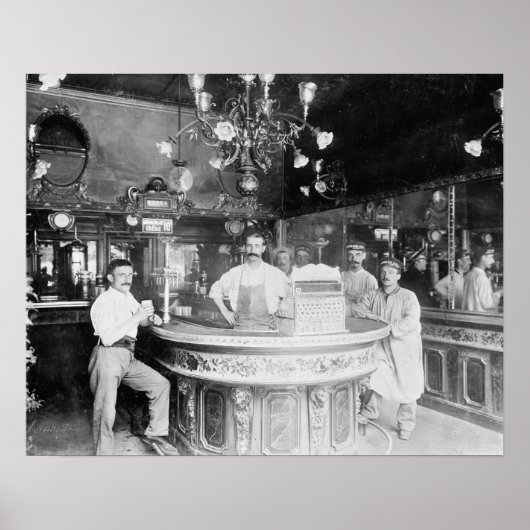 Paris Bar, 1895. Antieke foto Poster (Voorkant)