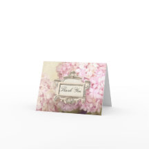 Paris bedankbrief roze hydrangea kunst