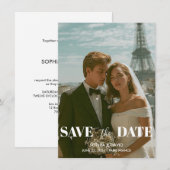 Paris Bestemming Bewaar De Datum Kaart (Voorkant / Achterkant)