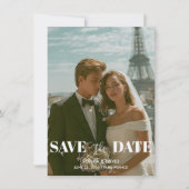 Paris Bestemming Bewaar De Datum Kaart (Voorkant)