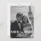 Paris Bestemming Bewaar De Datum Kaart (Voorkant)