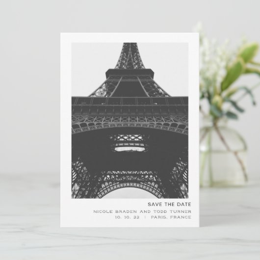 Paris Bewaar de Datum Save The Date (Staand voorkant)