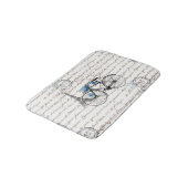 Paris Bicycle Forgetmenot Bath Rug Badmat (Gekanteld)