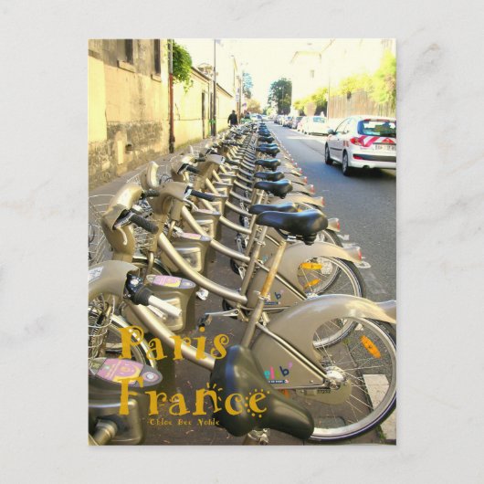 Paris Bicycles Briefkaart (Voorkant)