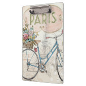 Paris Bike met bloemen Klembord (Links)