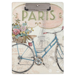 Paris Bike met bloemen Klembord