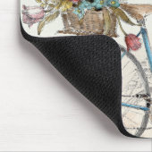 Paris Bike met bloemen Muismat (Hoek)