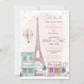 Paris Birthday Uitnodiging (Voorkant)