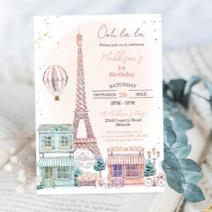 Paris Birthday Uitnodiging