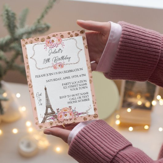 Paris Birthday Uitnodiging