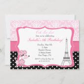 Paris Birthday Uitnodiging (Voorkant)