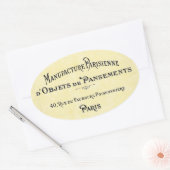 Paris Biz Kaart Ovale Sticker (Envelop)