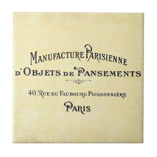 Paris Biz Kaart Tegeltje (Voorkant)