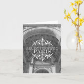 Paris Black and White Travel Notecard Arc Triomphe Kaart (Gele Bloem)