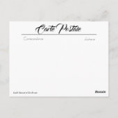 Paris, Black en White  Uitzicht Post Card Briefkaart (Achterkant)