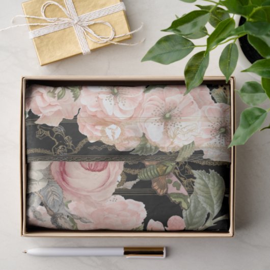  Paris Black Gold Ephemera ontkoppeling Tissuepapier (Geschenk)