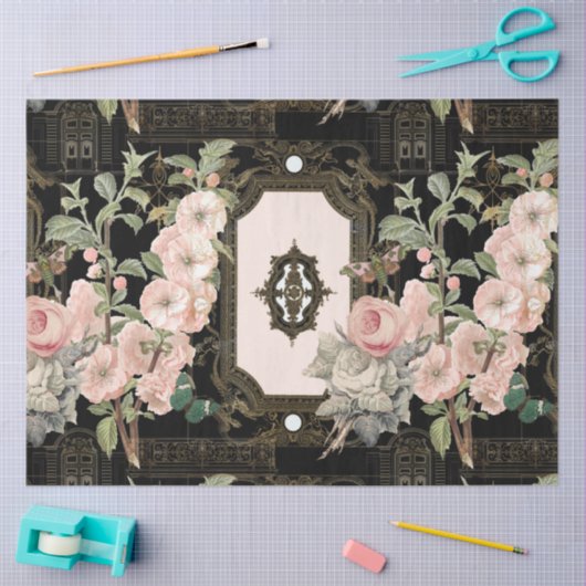  Paris Black Gold Ephemera ontkoppeling Tissuepapier (Craft)