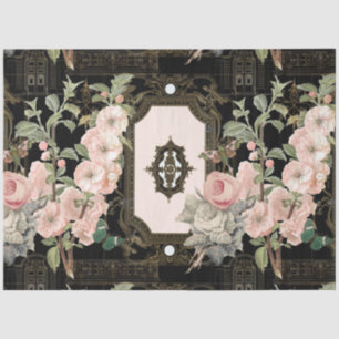  Paris Black Gold Ephemera ontkoppeling Tissuepapier