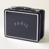 Paris Black Metal Lunch Box, Chique Lunch Box (Achterkant)