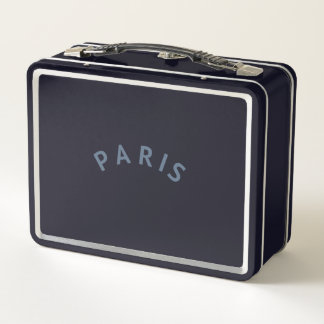 Paris Black Metal Lunch Box, Chique Lunch Box
