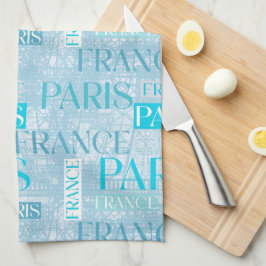 Paris Blauw Theedoek