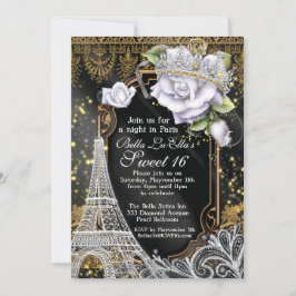 Paris Bling en Diamonds Uitnodiging voor verjaarda