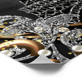 Paris Bling Glamor Sparkle France Girls Poster (Hoek)