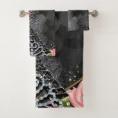 Paris Bling Glamor Sparkle France Girly Trendy Bad Handdoek (Insitu)