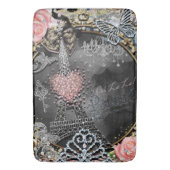 Paris Bling Glamor Sparkle France Girly Trendy Badmat (Voorkant Verticaal)