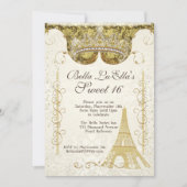 Paris Bling uitnodigingen voor verjaardagsfeestjes (Voorkant)