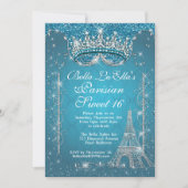 Paris Bling uitnodigingen voor verjaardagsfeestjes (Voorkant)