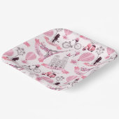 Paris Bloemen Papieren Bordje (Gebogen)