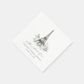 Paris Bloom | Bloemige Eiffeltoren Bruidsmeisjeshu Servet (Hoek)