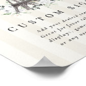 Paris Bloom Vrijgezellenfeest Custom Sign Sjabloon Poster (Hoek)