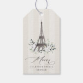 Paris Bloom | Vrijgezellenfeest van de Eiffeltoren Cadeaulabel (Voorkant)