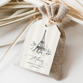 Paris Bloom | Vrijgezellenfeest van de Eiffeltoren Cadeaulabel