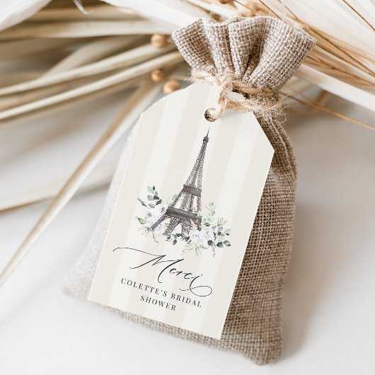 Paris Bloom | Vrijgezellenfeest van de Eiffeltoren Cadeaulabel