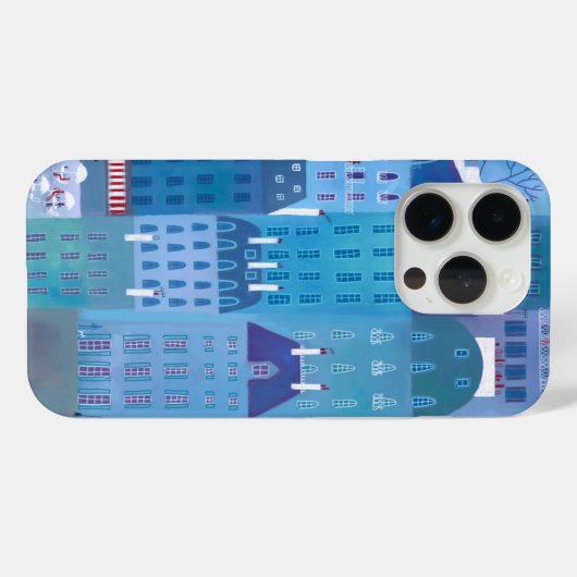 Paris Blue Case-Mate iPhone Case (Achterkant (horizontaal))