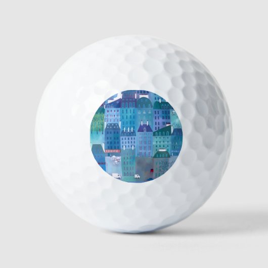 Paris Blue Golfballen (Voorkant)