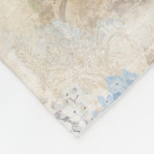 Paris Blue Hydrangea Fleece Blanket (Hoek)