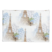 Paris Blue Hydrangea Romantic Pillowcase Kussensloop (Achterkant)
