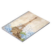Paris Blue Hydrangea Spiral Notebook Notitieboek (Linkerzijde)