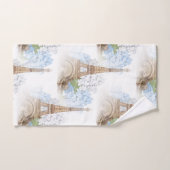 Paris Blue Hydrangea White Towel Set Bad Handdoek (Handdoek)