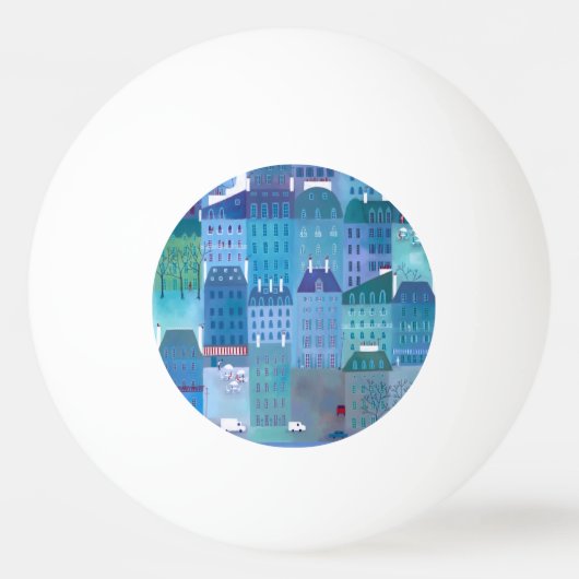 Paris Blue Pingpongbal (Achterkant)