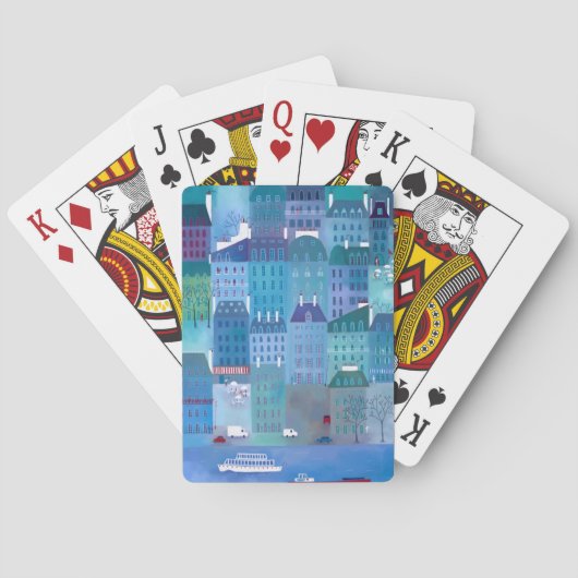 Paris Blue Pokerkaarten (Achterkant)